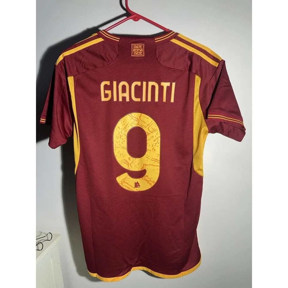 adidas AS Roma 23/4 Home Jersey Soccer Shirt Giacinti #9 Men's Size M